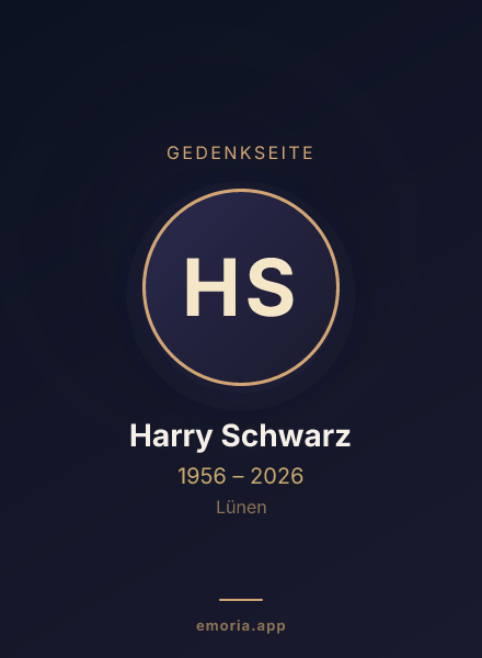 Gedenkportrait von Harry Schwarz