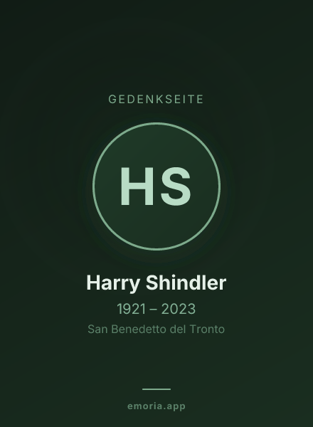 Gedenkportrait von Harry Shindler
