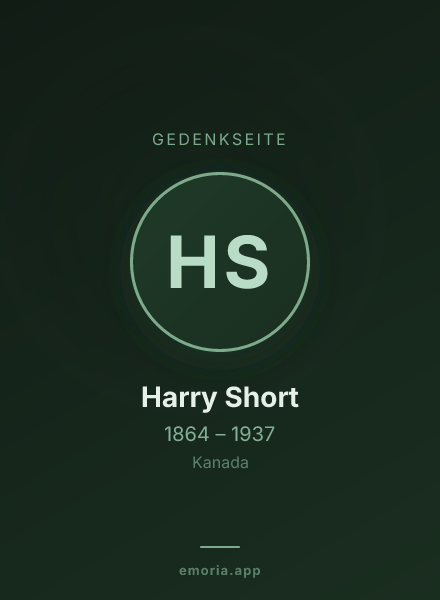 Gedenkportrait von Harry Short