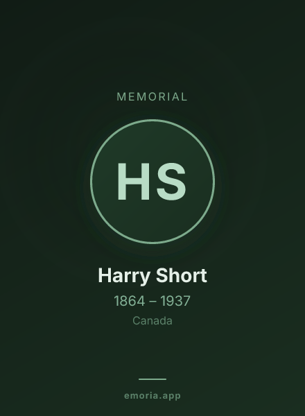 Memorial portrait of Harry Short