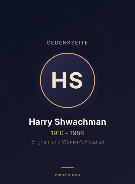 Gedenkportrait von Harry Shwachman