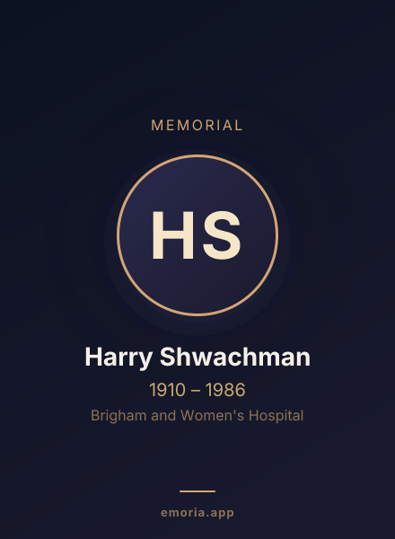 Memorial portrait of Harry Shwachman