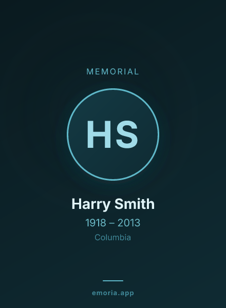 Memorial portrait of Harry Smith