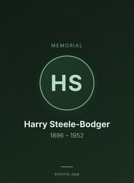 Memorial portrait of Harry Steele-Bodger