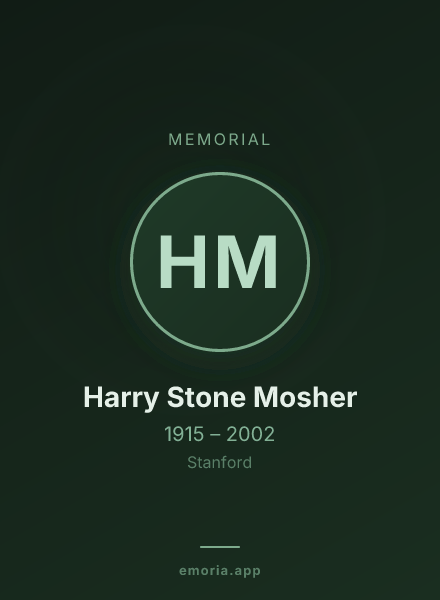 Memorial portrait of Harry Stone Mosher