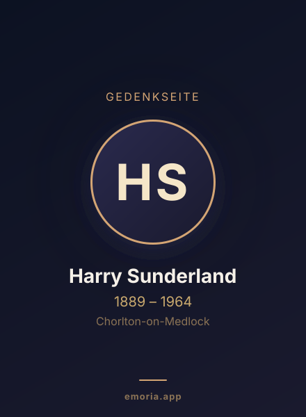Gedenkportrait von Harry Sunderland