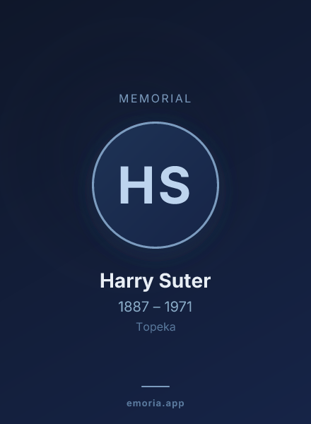 Memorial portrait of Harry Suter