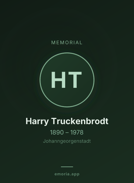 Memorial portrait of Harry Truckenbrodt