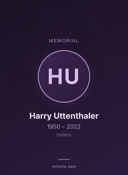 Memorial portrait of Harry Uttenthaler