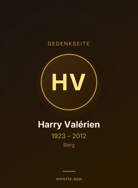 Gedenkportrait von Harry Valérien