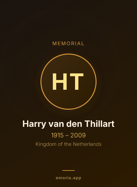 Memorial portrait of Harry van den Thillart