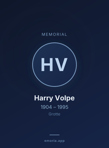 Memorial portrait of Harry Volpe