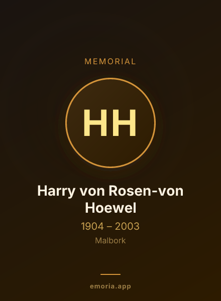 Memorial portrait of Harry von Rosen-von Hoewel