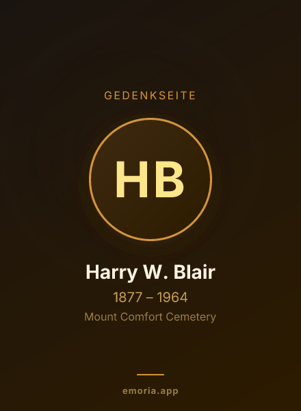 Gedenkportrait von Harry W. Blair