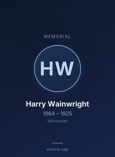 Memorial portrait of Harry Wainwright