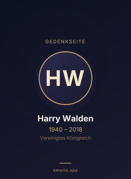Gedenkportrait von Harry Walden
