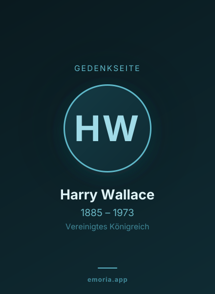 Gedenkportrait von Harry Wallace