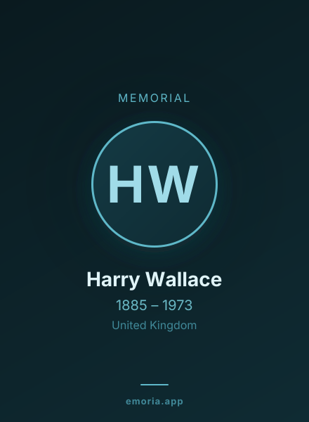 Memorial portrait of Harry Wallace