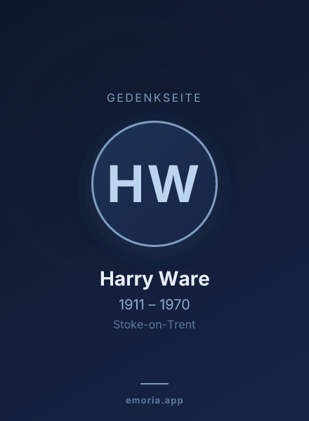 Gedenkportrait von Harry Ware