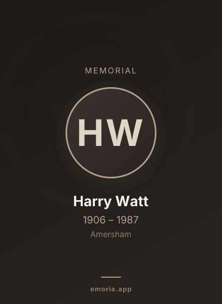 Memorial portrait of Harry Watt