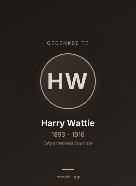 Gedenkportrait von Harry Wattie