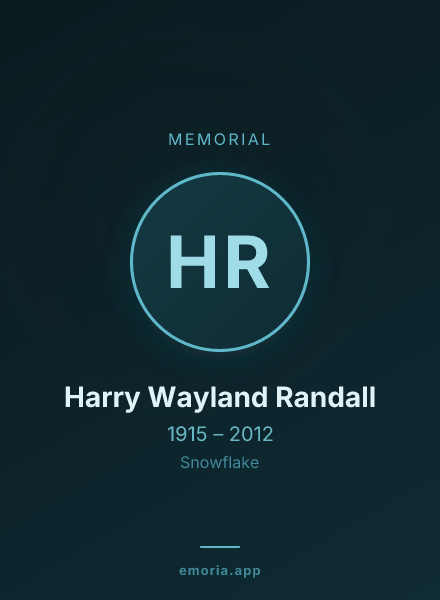Memorial portrait of Harry Wayland Randall