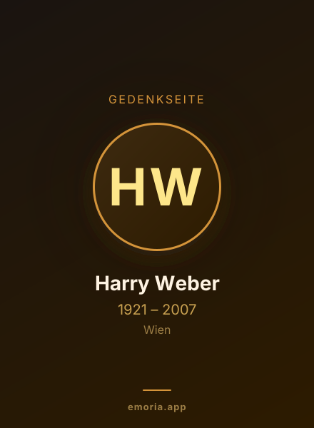 Gedenkportrait von Harry Weber