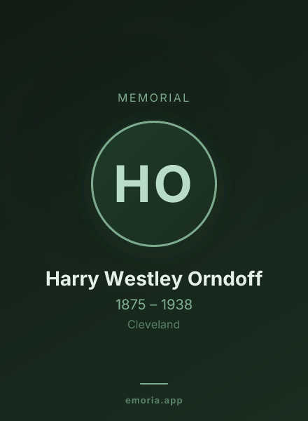 Memorial portrait of Harry Westley Orndoff