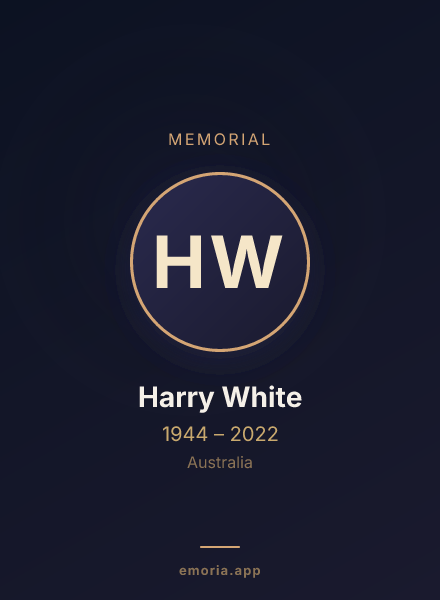 Memorial portrait of Harry White