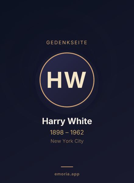 Gedenkportrait von Harry White