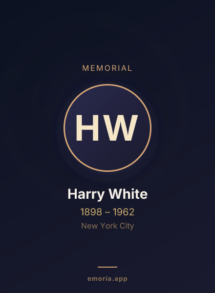 Memorial portrait of Harry White