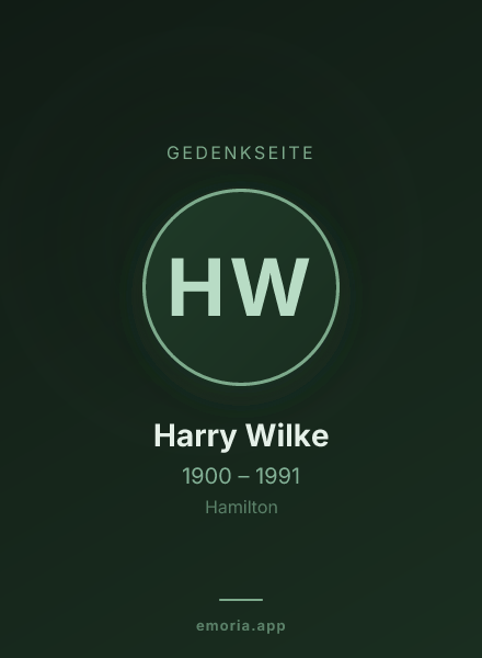 Gedenkportrait von Harry Wilke