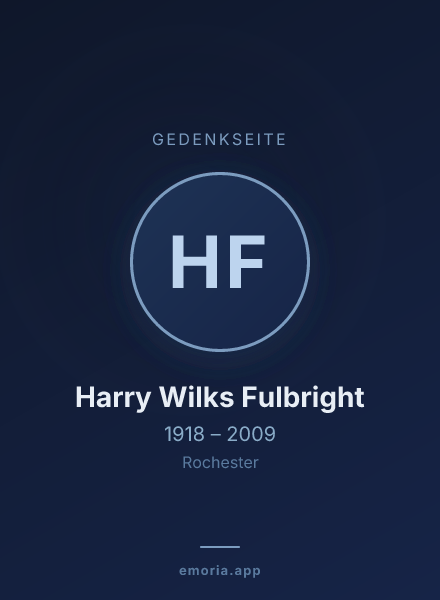 Gedenkportrait von Harry Wilks Fulbright