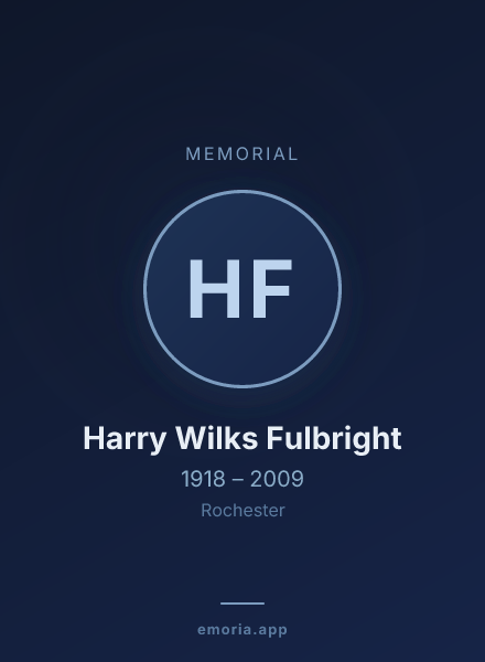 Memorial portrait of Harry Wilks Fulbright