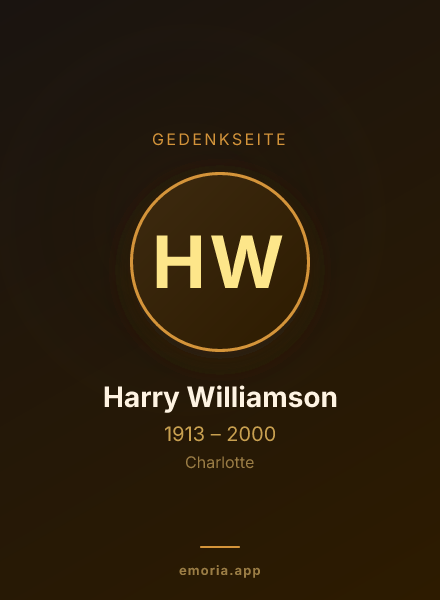 Gedenkportrait von Harry Williamson