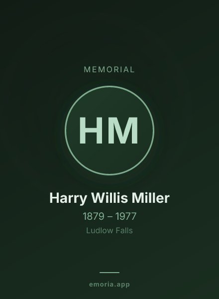 Memorial portrait of Harry Willis Miller
