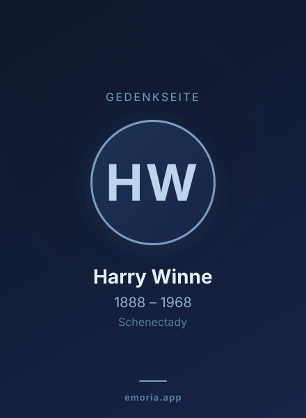 Gedenkportrait von Harry Winne