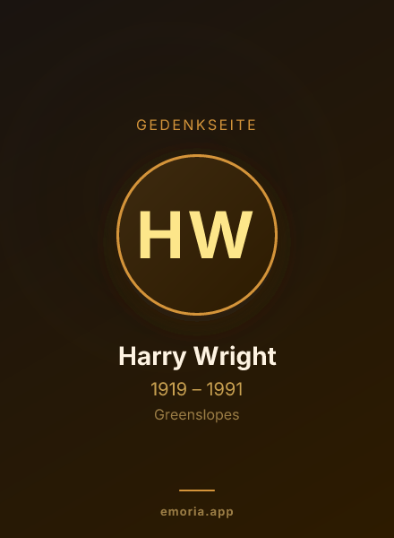 Gedenkportrait von Harry Wright