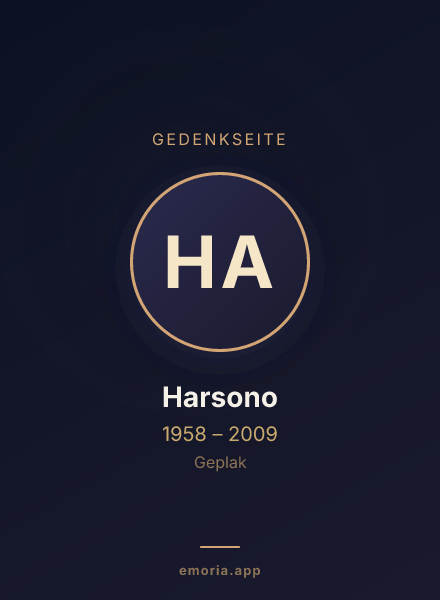Gedenkportrait von Harsono