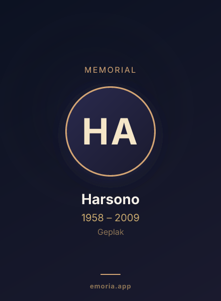 Memorial portrait of Harsono