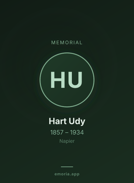 Memorial portrait of Hart Udy