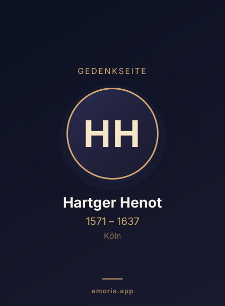 Gedenkportrait von Hartger Henot