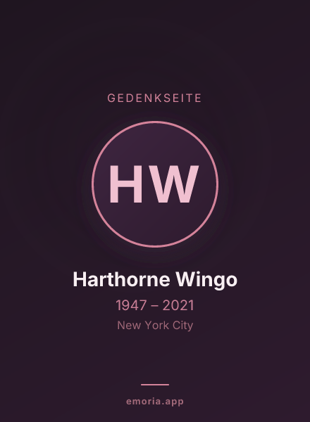 Gedenkportrait von Harthorne Wingo
