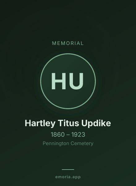 Memorial portrait of Hartley Titus Updike