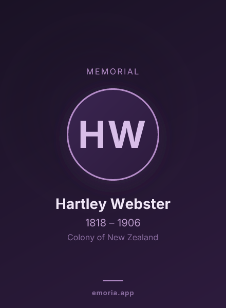 Memorial portrait of Hartley Webster