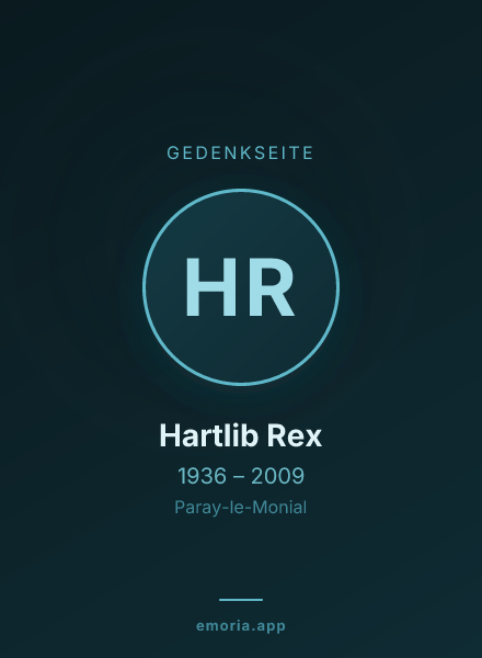 Gedenkportrait von Hartlib Rex