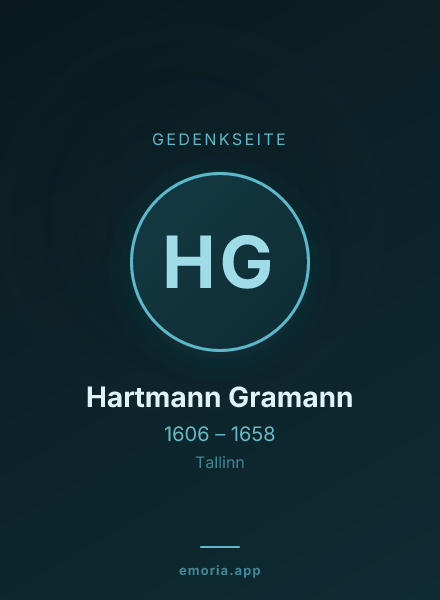 Gedenkportrait von Hartmann Gramann