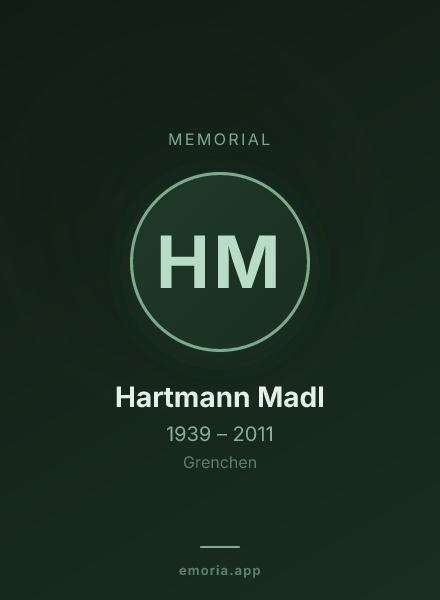 Memorial portrait of Hartmann Madl