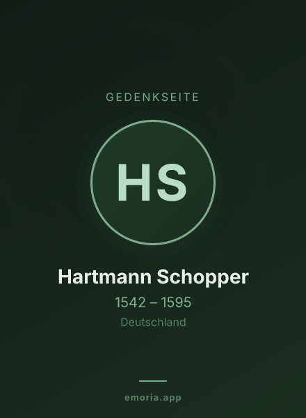 Gedenkportrait von Hartmann Schopper