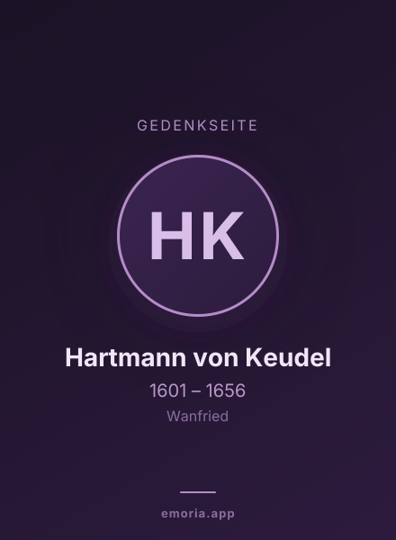 Gedenkportrait von Hartmann von Keudel